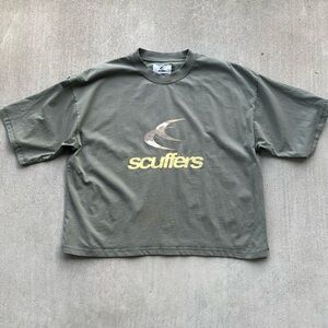 Scoffers T Shirt Size Large Basic Logo Spell Out Short Sleeve Heavyweight